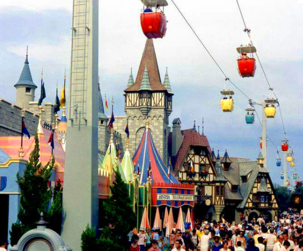 Skyway Magic Kingdom Walt Disney World Opening Day