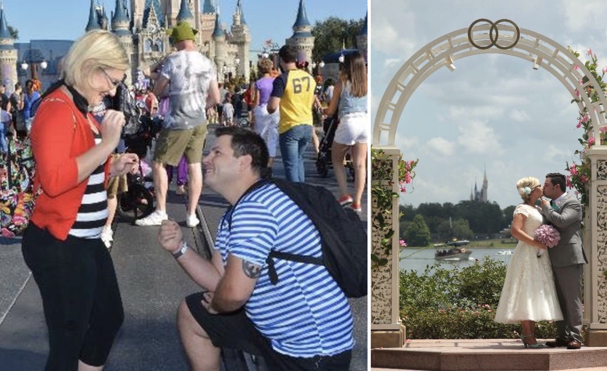 Castle Disney proposal and Disney wedding
