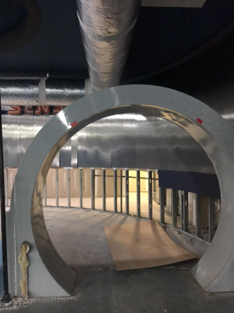 The Rainbow Tunnel is fully dismantled.
