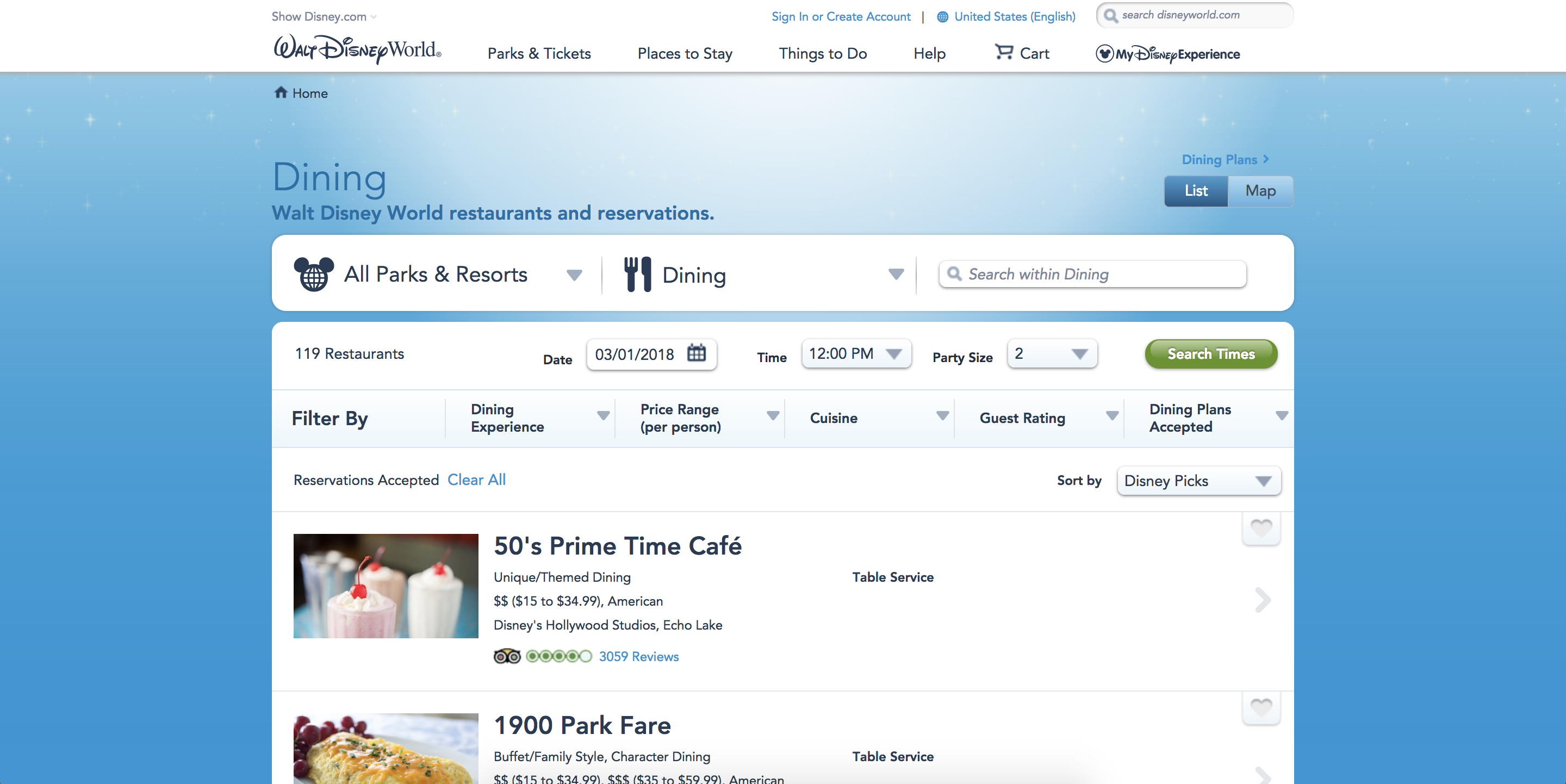 Hard To Get Disney Dining Reservations - My Disney Experience
