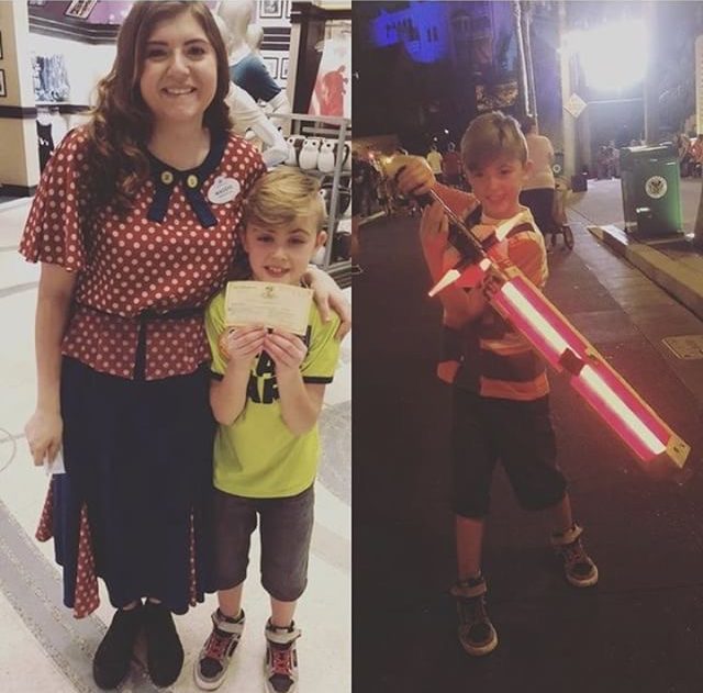 Light Saber and Cast Member