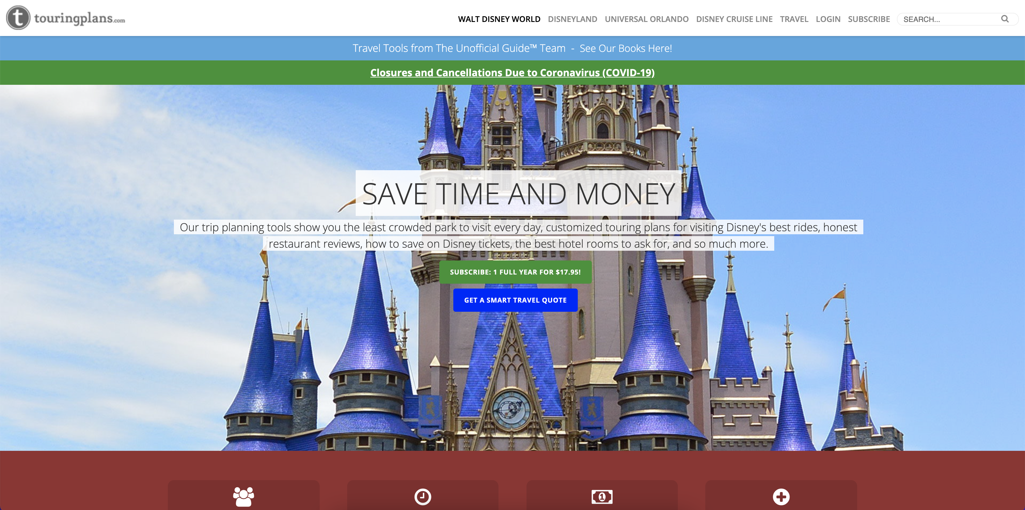 Touring Plans Website