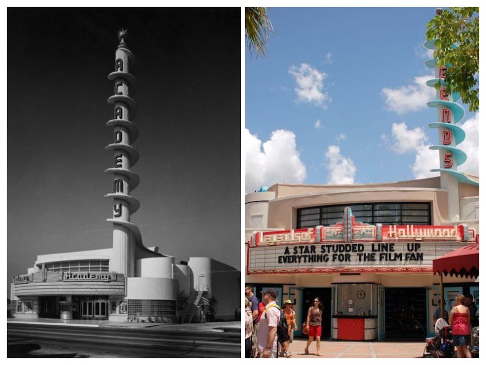 Collage of Academy Theatre and Legends of Hollywood