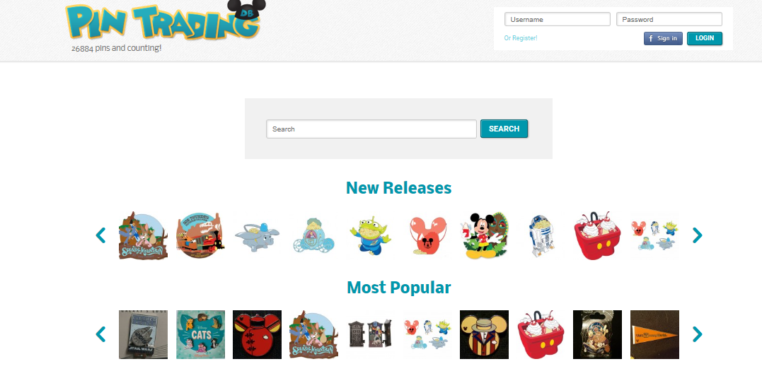 Pin Trading Database