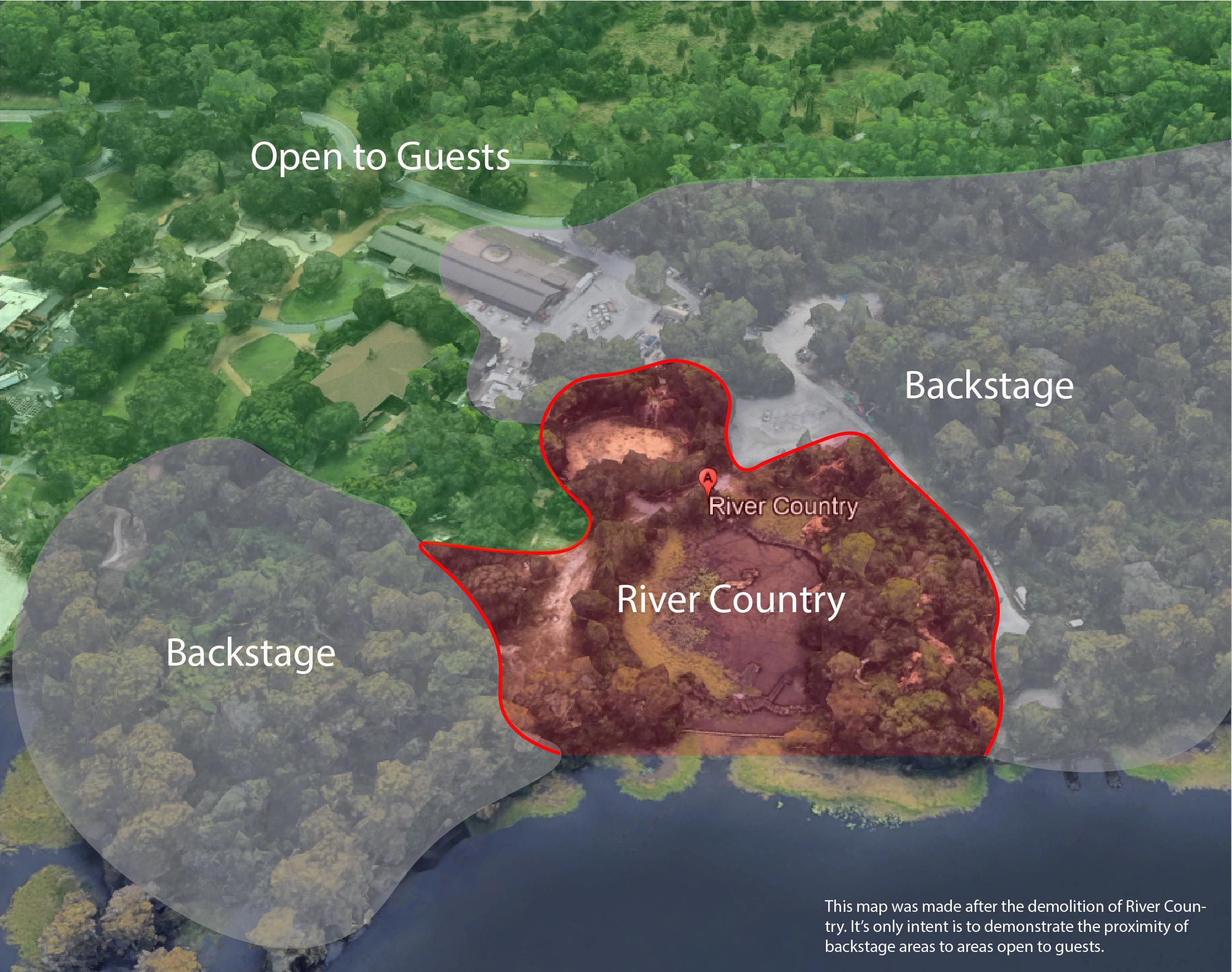 Sneaking into River Country Map