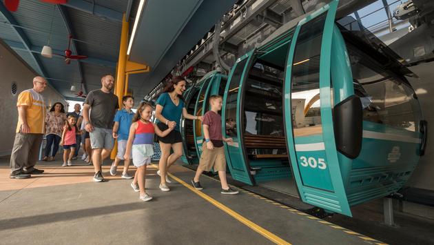 Boarding the Skyliner