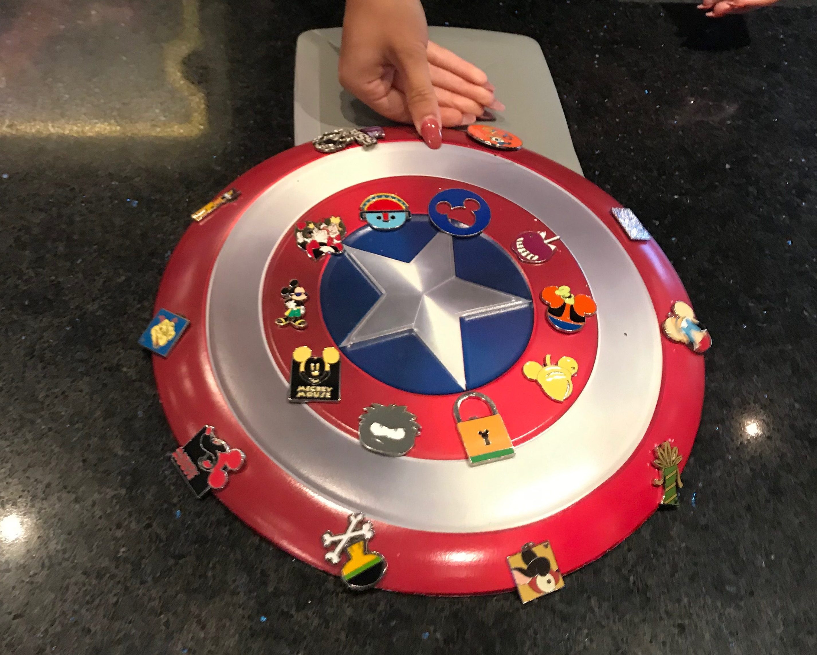Captain America Pin Board at California Adventure