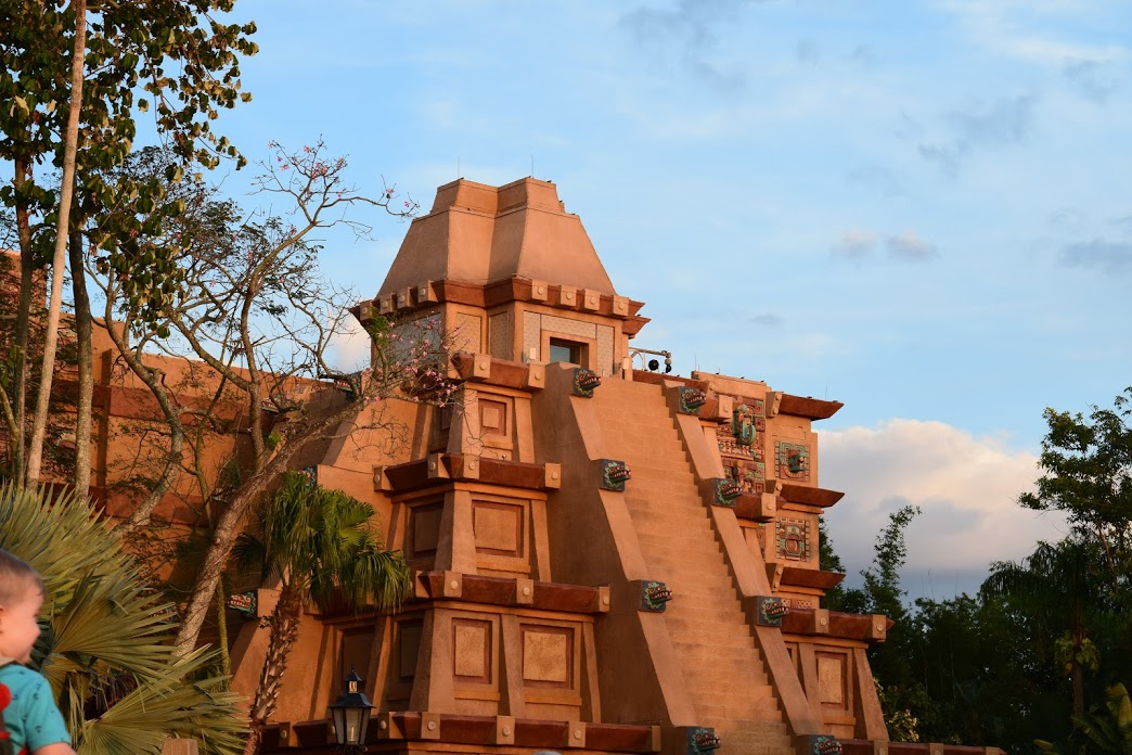 Epcot Mexico Pavilion Pyramid at Sunset