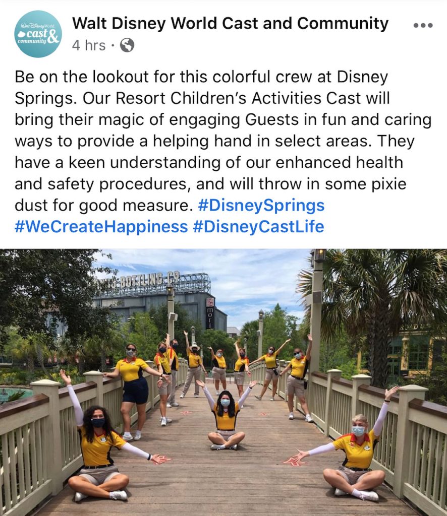 Cast Members Coronavirus procedures