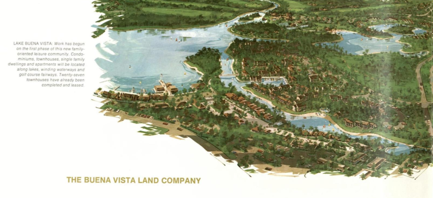Concept art of Lake Buena Vista via Disney Annual Shareholder report